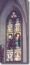 Fenster der Kirche Oberolang